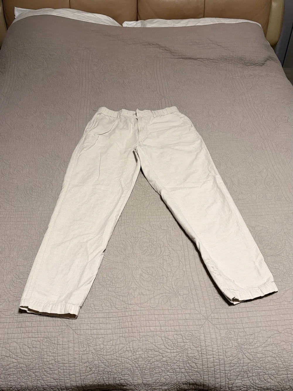 Uniqlo Linen Blend Pants Natural Color